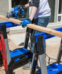 Kobalt Saw Horses 30.63-in W x 33.5-in H Adjustable Pp and Steel Construction Saw Horse (1000-lb Capacity) -Kobalt Shop 44626112 scaled