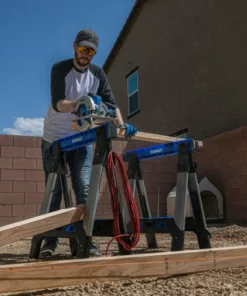 Kobalt Saw Horses 30.63-in W x 33.5-in H Adjustable Pp and Steel Construction Saw Horse (1000-lb Capacity) -Kobalt Shop 44627990 scaled