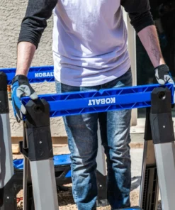 Kobalt Saw Horses 30.63-in W x 33.5-in H Adjustable Pp and Steel Construction Saw Horse (1000-lb Capacity) -Kobalt Shop 44628177 scaled