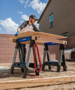 Kobalt Saw Horses 30.63-in W x 33.5-in H Adjustable Pp and Steel Construction Saw Horse (1000-lb Capacity) -Kobalt Shop 44628409 scaled