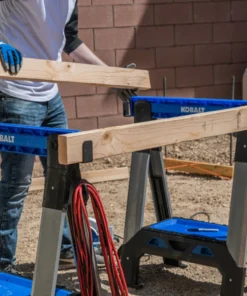 Kobalt Saw Horses 30.63-in W x 33.5-in H Adjustable Pp and Steel Construction Saw Horse (1000-lb Capacity) -Kobalt Shop 44628414 scaled